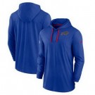 Men's Buffalo Bills Blue Sideline Pop Performance Pullover Long Sleeve Hoodie T Shirt