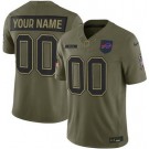 Men's Buffalo Bills Custom Limited Green 2025 Salute To Service Jersey