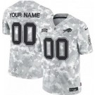 Men's Buffalo Bills Customized Limited Arctic Camo 2024 Salute to Service Jersey