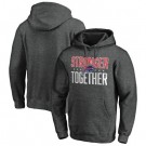 Men's Buffalo Bills Heather Charcoal Stronger Together Printed Pullover Hoodie 0756