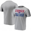 Men's Buffalo Bills Heather Charcoal Stronger Together Printed T-Shirt 0981