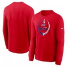 Men's Buffalo Bills Red Icon Legend Logo Performance Long Sleeve T Shirt