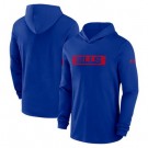 Men's Buffalo Bills Royal Sideline Hoodie Performance Long Sleeve T Shirt