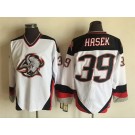 Men's Buffalo Sabres #39 Dominik Hasek White Black Throwback Jersey