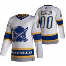 Men's Buffalo Sabres Customized White 2021 Reverse Retro Authentic Jersey