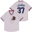 Men's Bull Durham #37 Nuke LaLoosh White Baseball Jersey