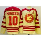 Men's Calgary Flames #10 Jonathan Huberdeau Cream 2023 Heritage Classic Authentic Jersey