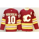 Men's Calgary Flames #10 Jonathan Huberdeau Red Authentic Jersey