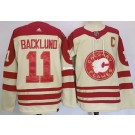 Men's Calgary Flames #11 Mikael Backlund Cream 2023 Heritage Classic Authentic Jersey