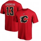 Men's Calgary Flames #13 Johnny Gaudreau Red Printed T Shirt 112388