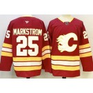 Men's Calgary Flames #25 Jacob Markstrom Red Authentic Jersey