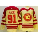 Men's Calgary Flames #91 Nazem Kadri Cream 2023 Heritage Classic Authentic Jersey
