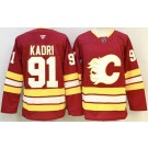 Men's Calgary Flames #91 Nazem Kadri Red Authentic Jersey