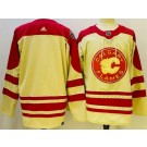 Men's Calgary Flames Blank Cream 2023 Heritage Classic Authentic Jersey