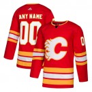 Men's Calgary Flames Customized Red Alternate Authentic Jersey