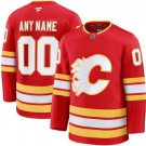 Men's Calgary Flames Customized Red Fanatics Authentic Jersey