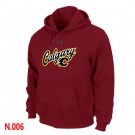 Men's Calgary Flames Red Printed Pullover Hoodie