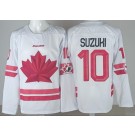 Men's Canada #10 Nick Suzuki White 2026 Olympics Authentic Jersey