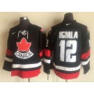 Men's Canada #12 Jarome Iginla Black Hockey Jersey