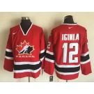 Men's Canada #12 Jarome Iginla Red Hockey Jersey