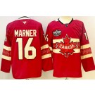 Men's Canada #16 Mitch Marner Red 2025 4 Nations Face Off Authentic Jersey