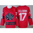 Men's Canada #17 Macklin Celebrini Red 2026 Olympics Authentic Jersey