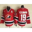 Men's Canada #19 Steve Yzerman Red Hockey Jersey