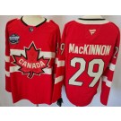 Men's Canada #29 Nathan MacKinnon Red 2025 4 Nations Face Off Authentic Jersey