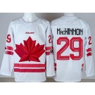 Men's Canada #29 Nathan MacKinnon White 2026 Olympics Authentic Jersey