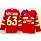 Men's Canada #63 Brad Marchand Red 2025 4 Nations Face Off Authentic Jersey