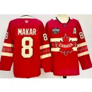Men's Canada #8 Cale Makar Red 2025 4 Nations Face Off Authentic Jersey