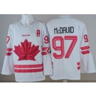 Men's Canada #97 Connor McDavid White 2026 Olympics Authentic Jersey