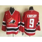 Men's Canada #9 Sidney Crosby Red Hockey Jersey
