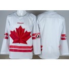 Men's Canada Blank White 2026 Olympics Authentic Jersey
