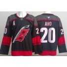 Men's Carolina Hurricanes #20 Sebastian Aho Black Fanatics Authentic Jersey