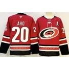 Men's Carolina Hurricanes #20 Sebastian Aho Red Authentic Jersey
