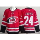 Men's Carolina Hurricanes #24 Seth Jarvis Red Authentic Jersey