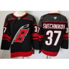 Men's Carolina Hurricanes #37 Andrei Svechnikov Black Fanatics Authentic Jersey