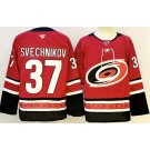 Men's Carolina Hurricanes #37 Andrei Svechnikov Red Authentic Jersey