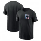 Men's Carolina Panthers Black 2023 Crucial Catch Sideline TriBlend T Shirt