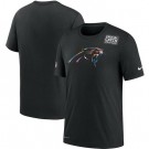 Men's Carolina Panthers Black Crucial Catch Sideline Performance T Shirt 414