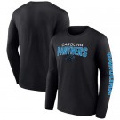Men's Carolina Panthers Black Go the Distance Long Sleeve T Shirt