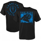 Men's Carolina Panthers Black Liquid Camo Logo T Shirt