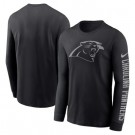 Men's Carolina Panthers Black RFLCTV Long Sleeve T Shirt