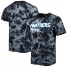 Men's Carolina Panthers Black Resolution Tie Dye Raglan T Shirt