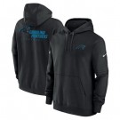 Men's Carolina Panthers Black Sideline Club Fleece Pullover Hoodie