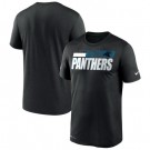 Men's Carolina Panthers Black Sideline Impact Legend Performance T Shirt 508