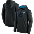 Men's Carolina Panthers Black Sideline Logo Performance Pullover Hoodie