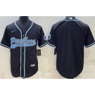 Men's Carolina Panthers Blank Black Baseball Jersey