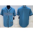 Men's Carolina Panthers Blank Blue Baseball Jersey